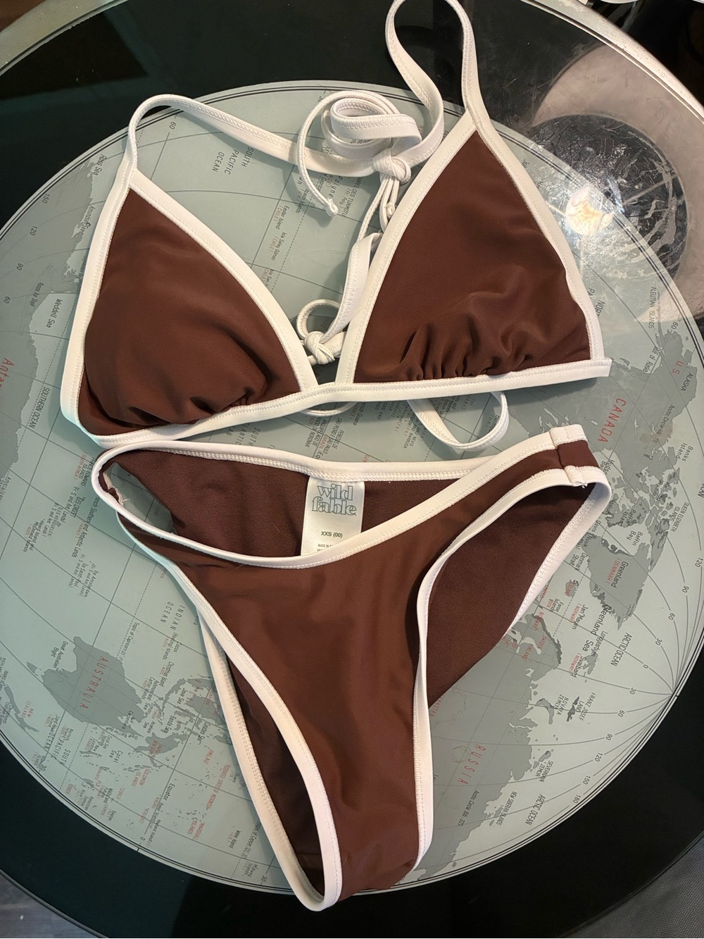 Wild Fable Women's Brown Bikini Swimsuit 2-Piece Size XXS